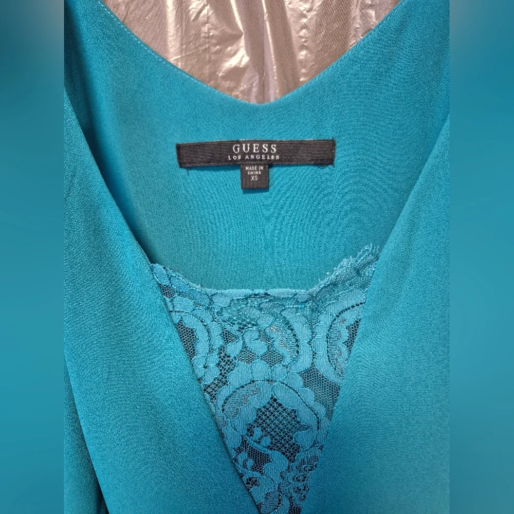 Silk Turquoise Smart Top - Picture 2 of 14